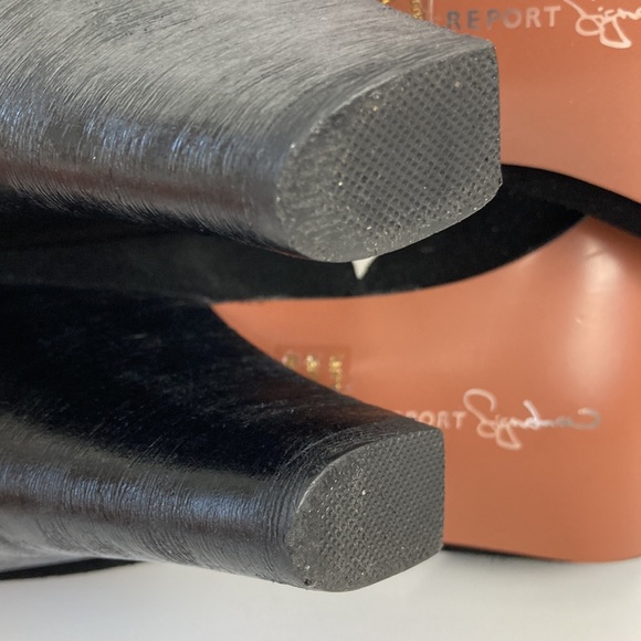 Report Signature Black Suede Chunky Heel Pump - Picture 10 of 15